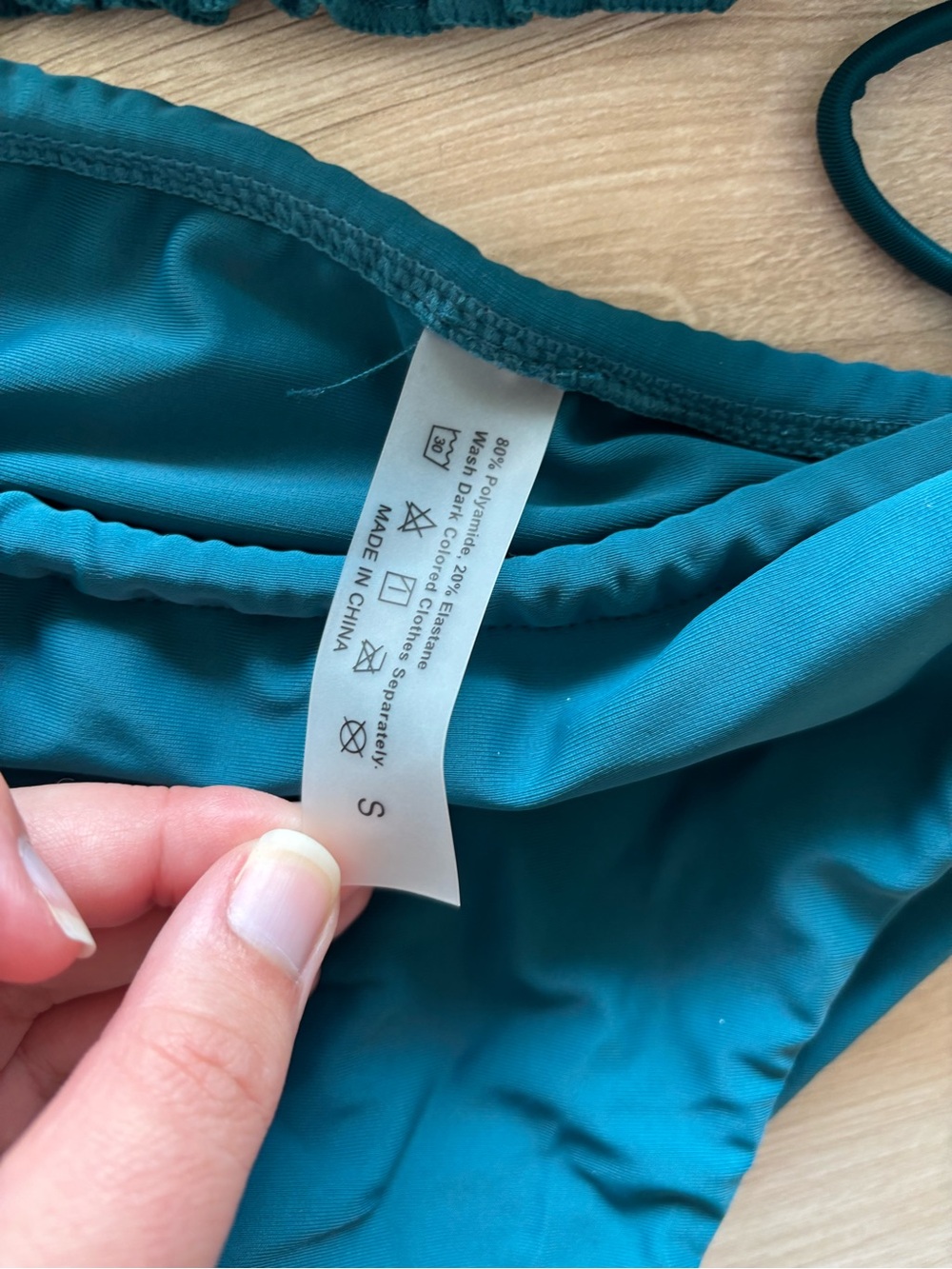 NWOT Emerald Ruched Strapless Bikini Set - Picture 3 of 3